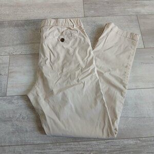 Bearbottom Clothing Mens Khaki Casual Pants Elastic Waist Cotton Spandex Medium